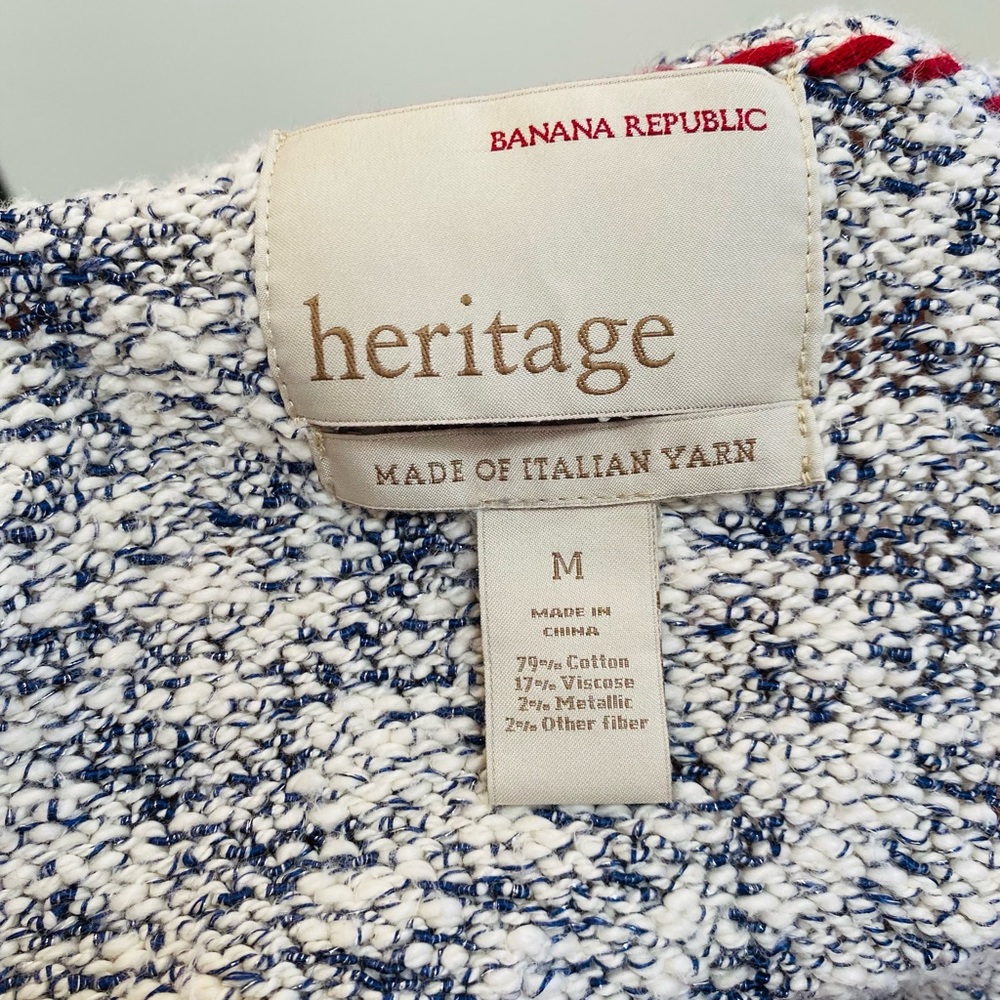 Banana Republic Heritage Marled Sweater, Preppy Navy ,M